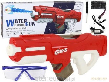 Pistolet duży na wodę czerwony 750ml + okulary