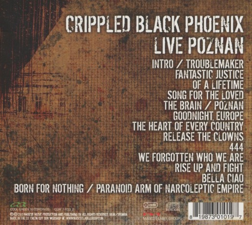 Crippled Black Phoenix: Live Poznan (digipack) [2CD]