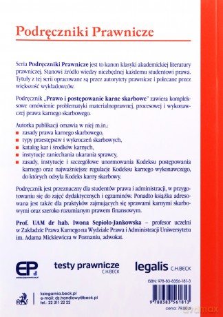 Prawo i postępowanie karne skarbowe z testami - Iwona Sepioło-Jankowska [KSIĄŻKA]