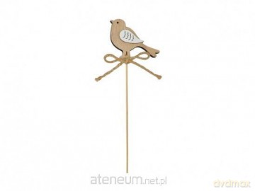 Ptak na piku drewniany 25cm
