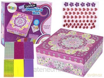 Pudełko DIY na biżuterię do ozdobienia 13x13