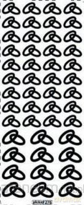 Stiker ażurowy 276 10x23cm złoty