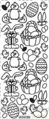 Stiker ażurowy 389 10x23cm złoty