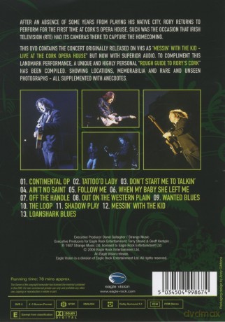 Rory Gallagher: Live In Cork [DVD]