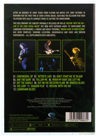 Rory Gallagher: Live In Cork [DVD]