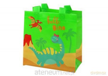 Torba prezentowa Dinozaur zielona 23x21,5x11cm