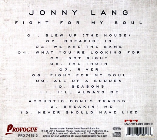 Jonny Lang: Fight For My Soul [CD]