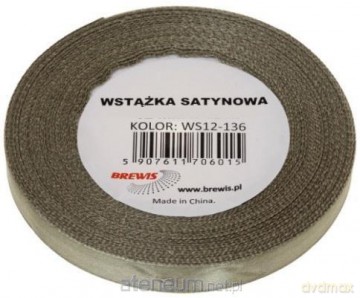 Wstążka satynowa khaki 12mm x 32m