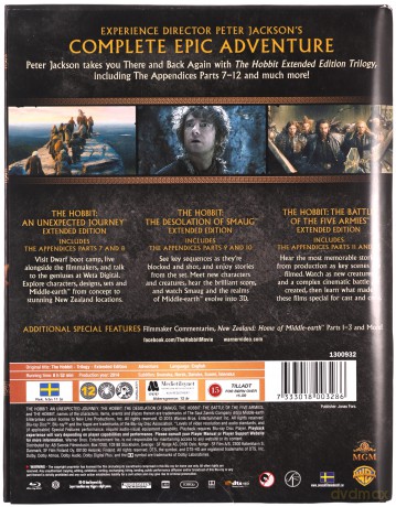 Hobbit Trilogy, The: Extended Edition [9xBlu-Ray]