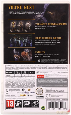 Mortal Kombat 11 (SPA/Multi in Game) [GRA SWITCH]