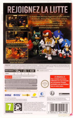 Sonic Forces (Code in Box) (FR/Multi in Game) [GRA SWITCH]