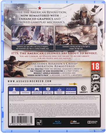 Assassin's Creed III (3) + Liberation HD Remaster [GRA PS4]