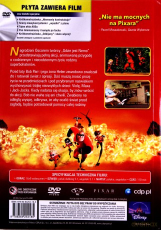 Pixar Klasyka: Iniemamocni (Disney) (booklet) [DVD]