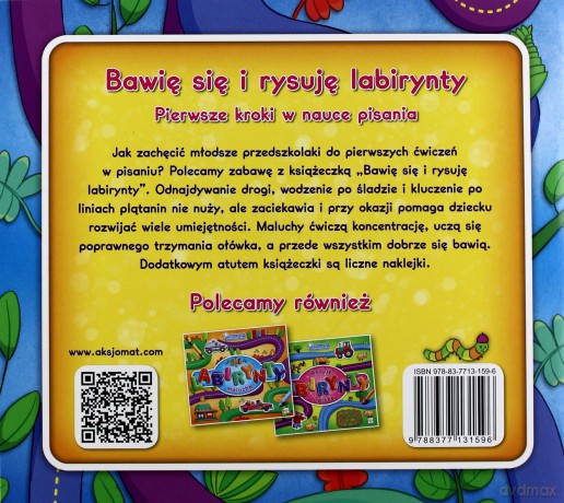 Akademia mądrego przedszkolaka. Bawię się i rysuję labirynty [KSIĄŻKA]