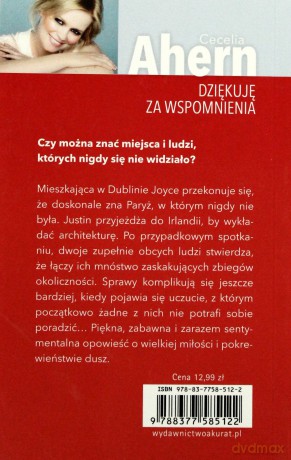 Dziękuję Za Wspomnienia Wyd. Kieszonkowe - Cecelia Ahern [KSIĄŻKA]