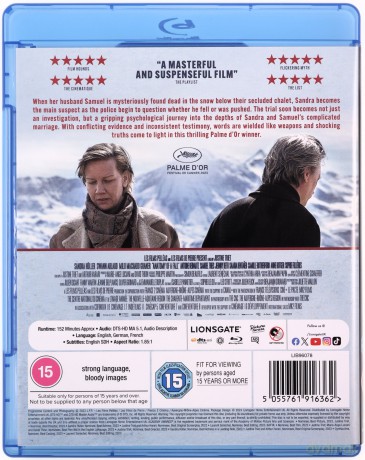 Anatomy Of A Fall (Anatomia upadku) [Blu-Ray]