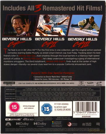 Beverly Hills Cop 1 to 3 (Gliniarz z Beverly Hills 1-3) [Blu-Ray 4K]