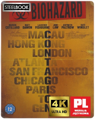 Contagion (steelbook) (Contagion: Epidemia strachu) [Blu-Ray 4K]+[Blu-Ray]