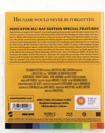 Geronimo - An American Legend (Geronimo: Amerykańska legenda) [Blu-Ray]
