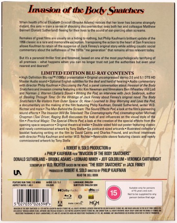 Invasion Of The Body Snatchers (Inwazja łowców ciał) [Blu-Ray]