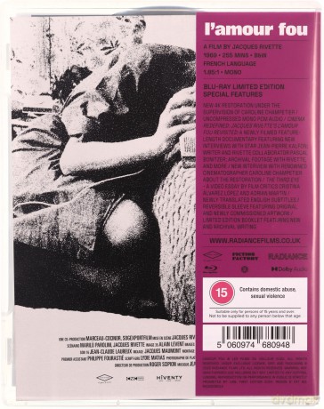 L Amour Fou (Miłość szalona) [Blu-Ray]