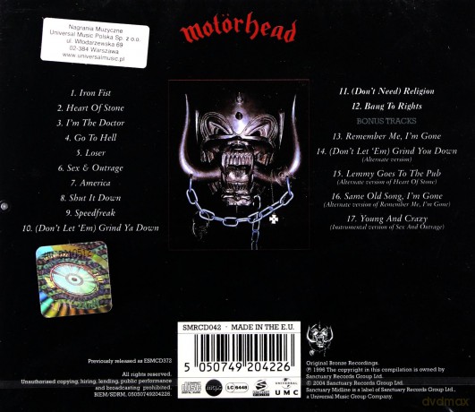 Motorhead: Iron Fist [CD]
