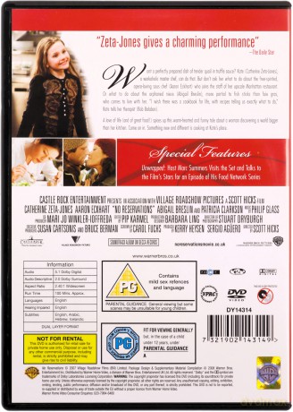 No Reservations (Życie od kuchni) [DVD]