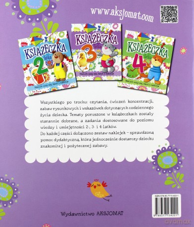Książeczka 3-latka. Maluch uczy się, bawi i nakleja [KSIĄŻKA]