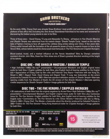 Shaw Brothers Presents - Four Films By Chang Cheh [2xBlu-Ray]
