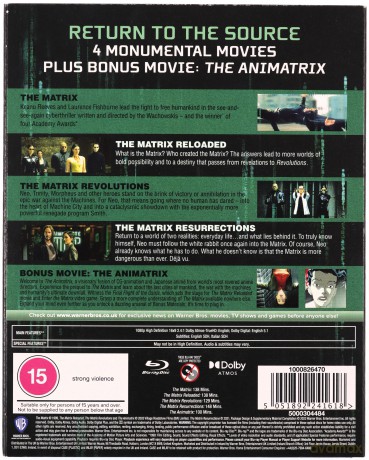 The Matrix Ultimate Collection (4 Films Animatrix) [Blu-Ray]