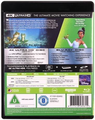 The Princess And The Frog (Księżniczka i żaba) [Blu-Ray 4K]