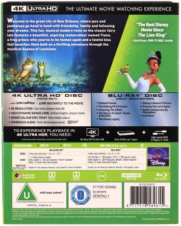 The Princess And The Frog (Księżniczka i żaba) [Blu-Ray 4K]