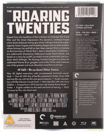 The Roaring Twenties - Criterion Collection (Burzliwe lata dwudzieste) [Blu-Ray 4K]