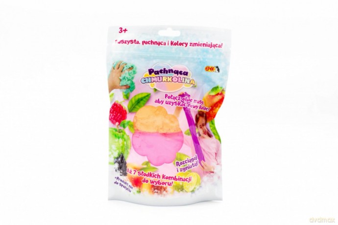 Masa plastycza Pachnąca Chmurkolina 1 pack, seria 4, Mix kolorów (2x30g) Różowy+pomarańczowy (brzoskwinia)