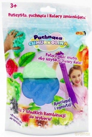 Masa plastyczna Pachnąca Chmurkolina 1 pack, seria 4, Mix kolorów (2x30g) zielony+niebieski (mięta)