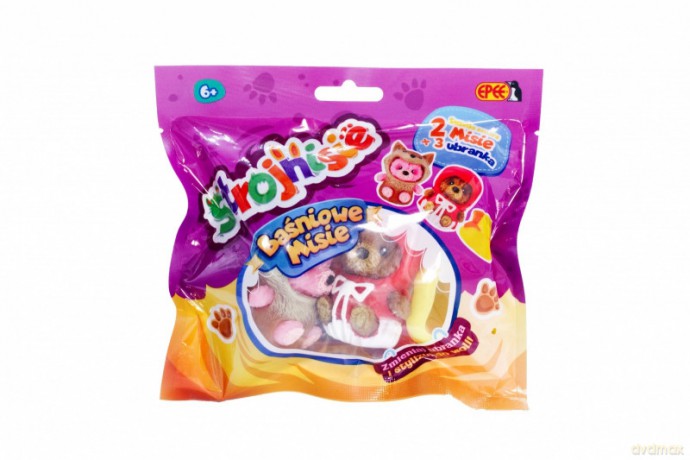 Strojnisie - Baśniowe Misie - 2-pack Czerwony Kapturek+Wilk+żółta sukienka księżniczki. [FIGURKA]