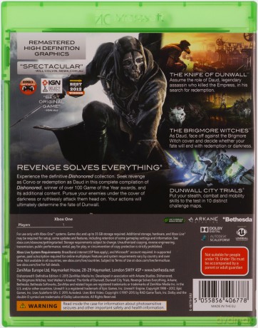 Dishonored - Definitive Edition (AUS) (FR/IT/DE/ES ONLY) [GRA XBOX ONE]