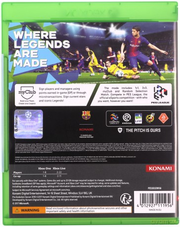 Pro Evolution Soccer (PES) 2018 - Premium Edition [GRA XBOX ONE]