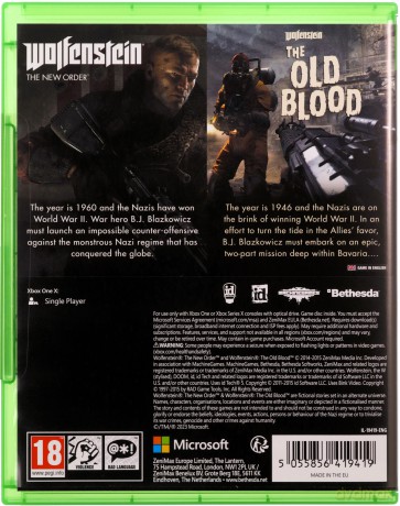 Wolfenstein Double Pack - The New Order and The Old Blood [GRA XBOX ONE]