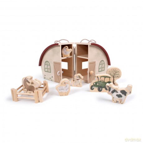 FILIBABBA - My wooden farm house with animals - (FI-02777) [FIGURKA]