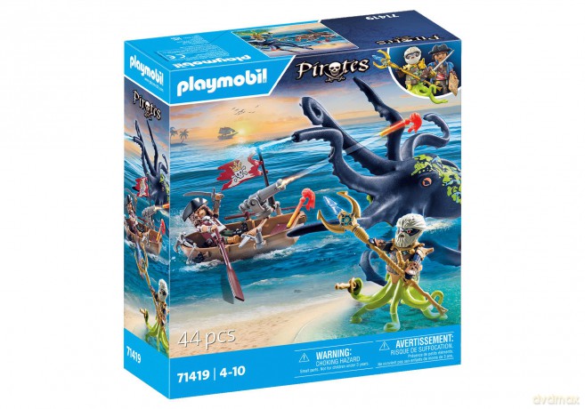 Playmobil Pirates 71419 Walka Z Gigantyczną Ośmiornicą (71419) [FIGURKA]