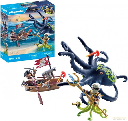 Playmobil Pirates 71419 Walka Z Gigantyczną Ośmiornicą (71419) [FIGURKA]