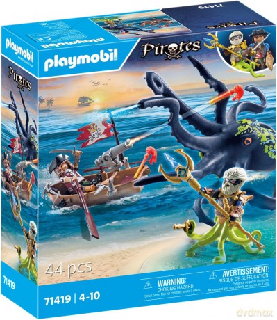 Playmobil Pirates 71419 Walka Z Gigantyczną Ośmiornicą (71419) [FIGURKA]