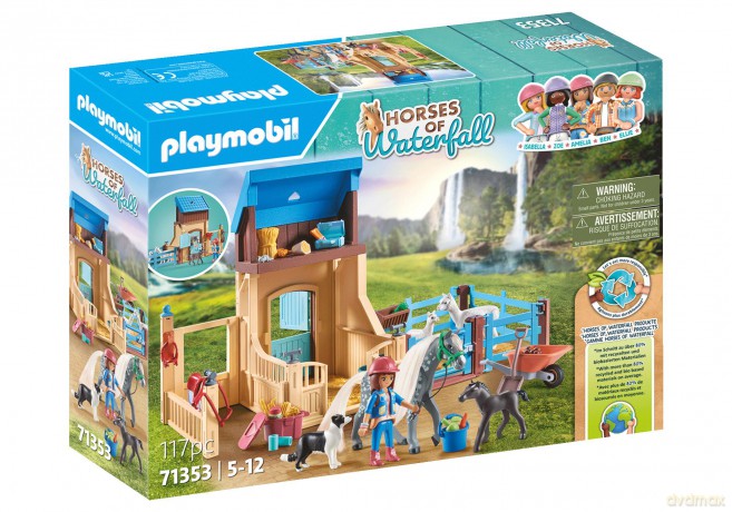 Playmobil - Horses of Waterfall 71353 Amelia i Whisper z boksem stajennym (71353) [FIGURKA]