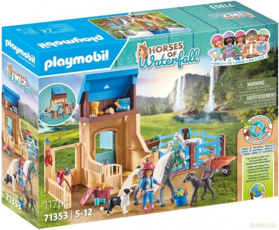 Playmobil - Horses of Waterfall 71353 Amelia i Whisper z boksem stajennym (71353) [FIGURKA]