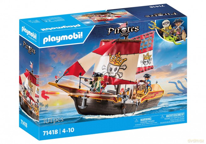 Playmobil - Pirate Ship (71418) [FIGURKA]