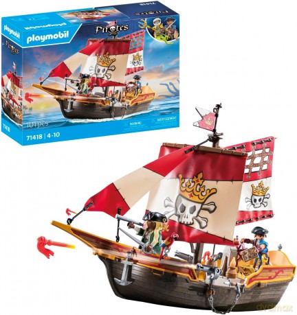 Playmobil - Pirate Ship (71418) [FIGURKA]