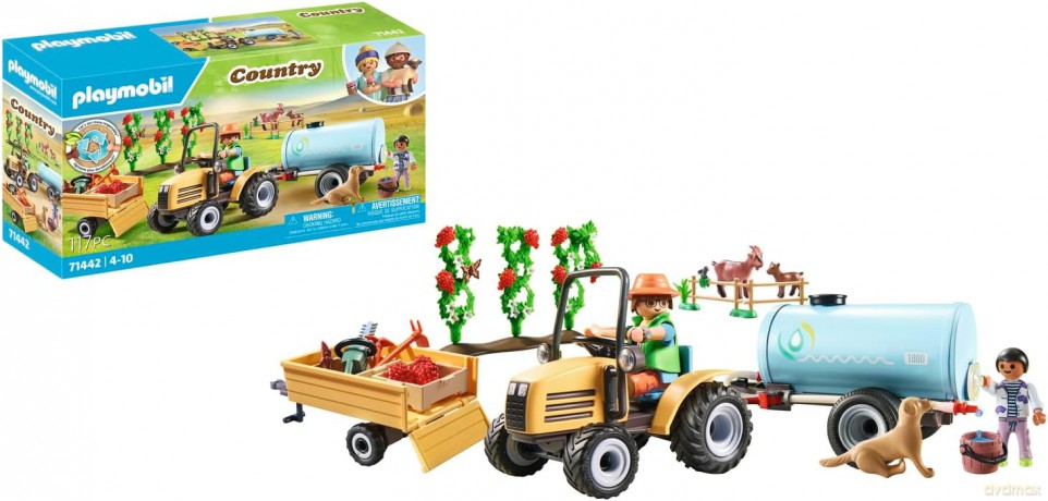 Playmobil 71442 Traktor Z Przyczepą I Zbiornikem Na Wodę (71442) [FIGURKA]