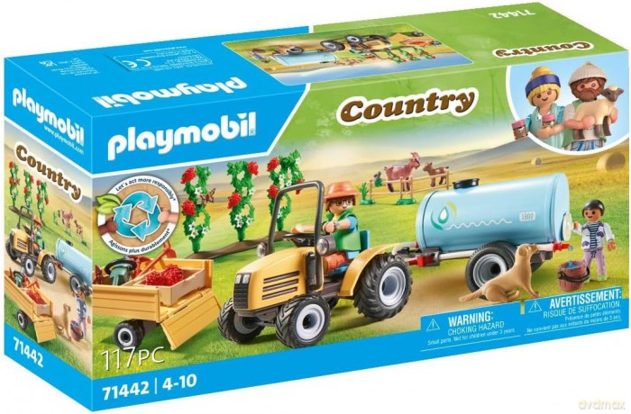 Playmobil 71442 Traktor Z Przyczepą I Zbiornikem Na Wodę (71442) [FIGURKA]