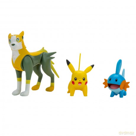 Pokemon - Battle Figure 3-pack - Pikachu,Mudkip,Boltund - (95155-12) [FIGURKA]
